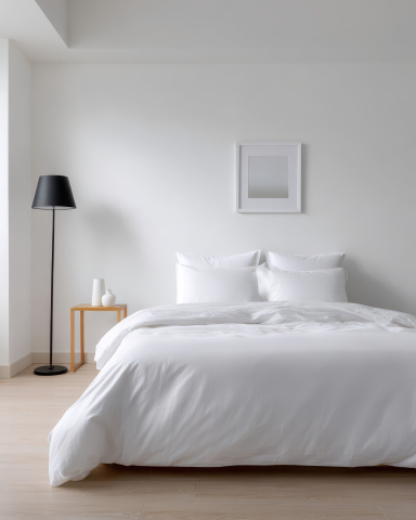 Set lenjerie Bumbac Percale - Lenjerie de pat XL din Bumbac Percale LUX Alb