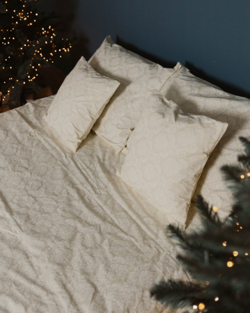 Seturi de lenjerie din Bumbac Percale - Lenjerie de pat XXL din bumbac percale - Model Baroc Auriu