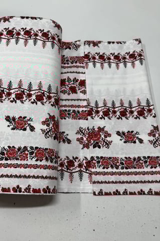 Metraje - Metraj Bumbac Ranforce - Model traditional trandafiri