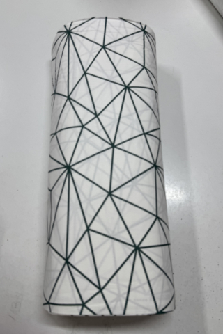 Metraj Bumbac Ranforce - Model geometric- linii smarald [1]