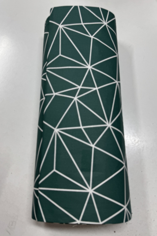 Metraj Bumbac Ranforce - Model geometric- smarald cu linii albe [1]
