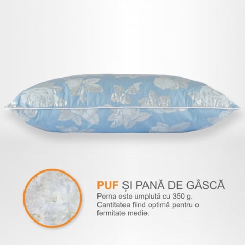 Produse pentru Casă - Perne cu Puf și Pană de Gâscă, 70*70, Albastru