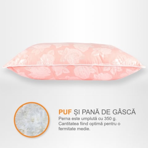 Produse pentru Casă - Perne cu Puf și Pană de Gâscă, 70*70, Roz