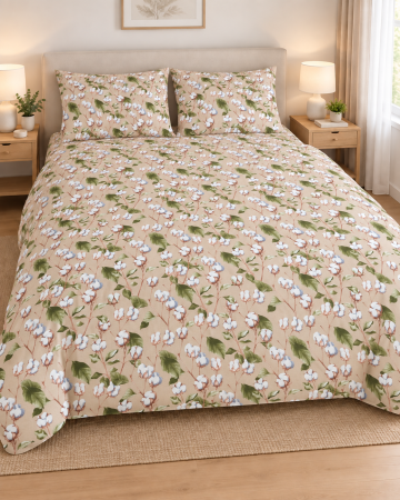 Lenjerii de pat - Lenjerie de pat personalizată Crenguțe bumbac din bumbac ranforce 100%