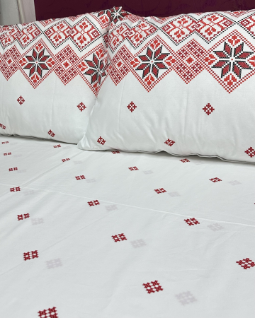 Piese de lenjerie / Lenjerie personalizată - Piese lenjerie de pat| bumbac ranforce 100%| Tradițional Românesc