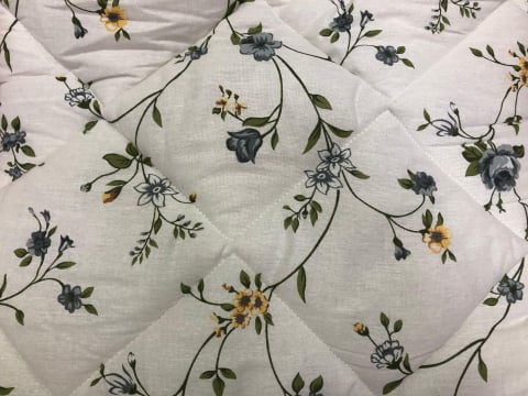 Pilote - Pilotă matlasata antialergică- Flori gri-albastre