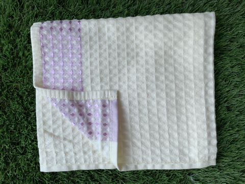 Produse pentru Casă - Prosop de bucătărie brodat- Crem, 40×70 cm