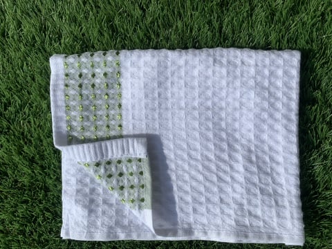 Prosoape bucătărie - Prosop de bucătărie brodat Alb, 40×70 cm