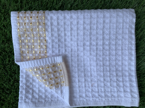 Prosop de bucătărie brodat Alb, 33×55 cm [1]