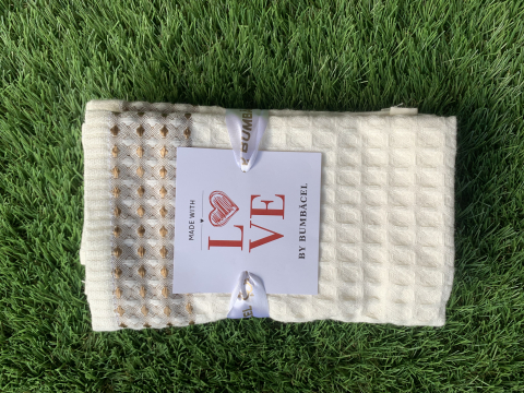 Prosop de bucătărie brodat- Crem, 33×55 cm [2]