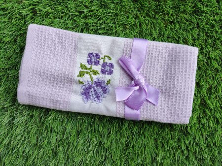 Produse pentru Casă - Prosop de bucătărie din bumbac, cu broderie tradițională, 45×70 cm, diverse culori