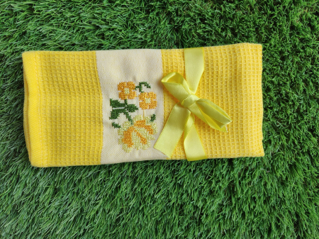 Prosoape bucătărie - Prosop de bucătărie din bumbac, cu broderie tradițională, 45×70 cm, diverse culori