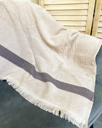 Prosoape pentru baie - Prosop de corp Vijin cu franjuri, din bumbac 100%,  70/135 cm