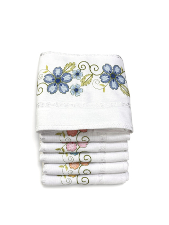 Prosoape - Prosop față brodat 50x90 cm|bumbac 100%| frotir absorbant| Anemone
