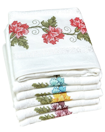 Prosoape - Prosop față brodat 50x90 cm|bumbac 100%| frotir absorbant| Vița de vie