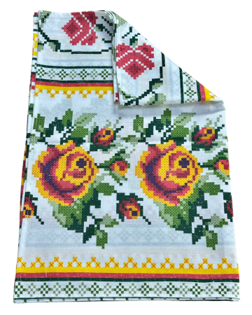 Prosoape bucătărie - Set 3 prosoape de bucătărie, bumbac 100%, 50/60, model Floarea