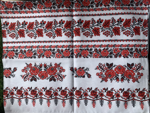 Set 3 prosoape de bucătărie cu model tradițional - Trandafiri Roșii [2]