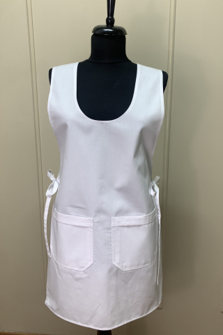 Uniforme HoReCa - Șorț față-spate din tercot, Alb