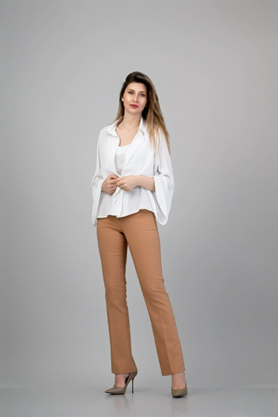 Camasa eleganta cu guler  ,maneci bufante si top cu bretele [3]