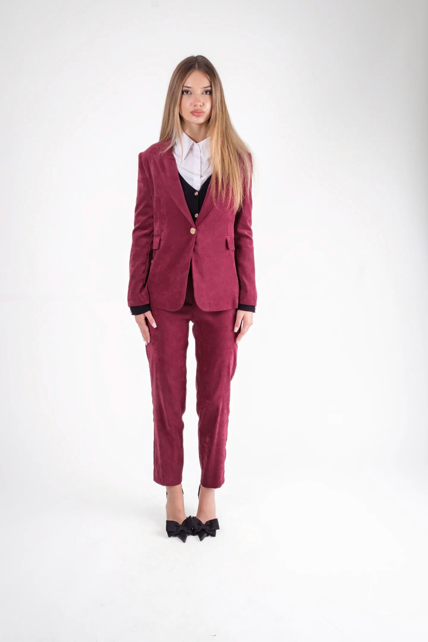 Costum dama elegant catifea-sacou si pantaloni [1]