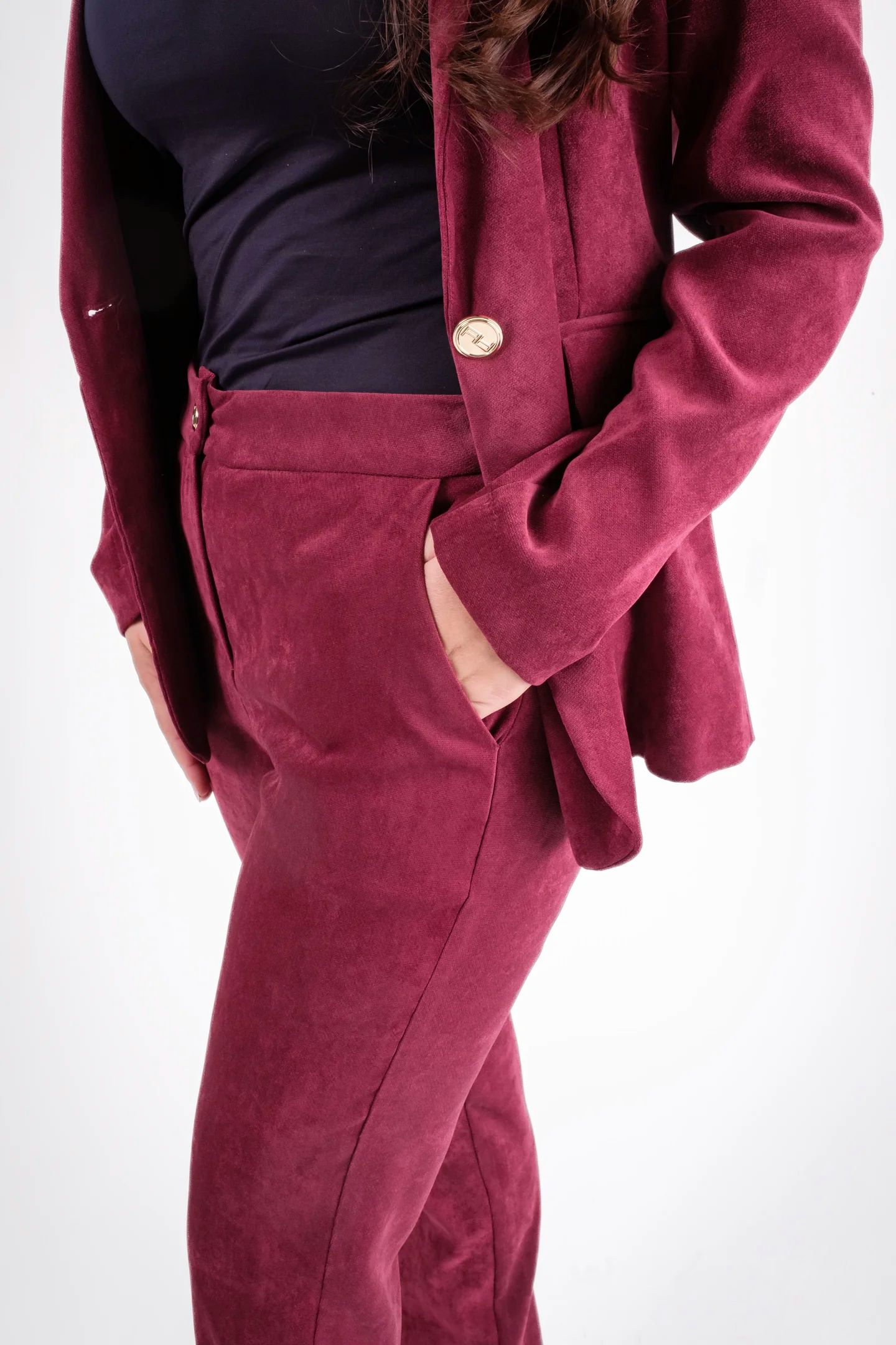 Costum dama elegant catifea-sacou si pantaloni [4]