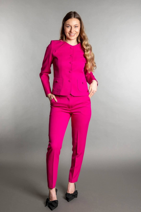 Costum elegant damă cu sacou, fustă și pantaloni conici [6]