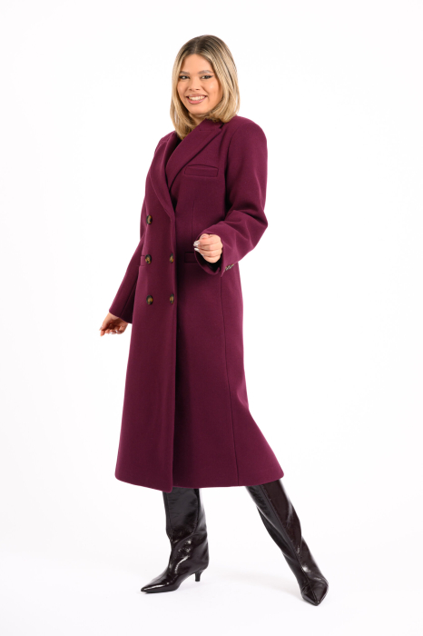 Palton lung dama cu croiala dreapta si nasturi decorativiIElegant &calduros [2]