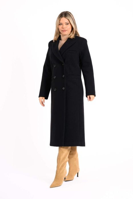 Palton lung dama cu croiala dreapta si nasturi decorativiIElegant &calduros [2]