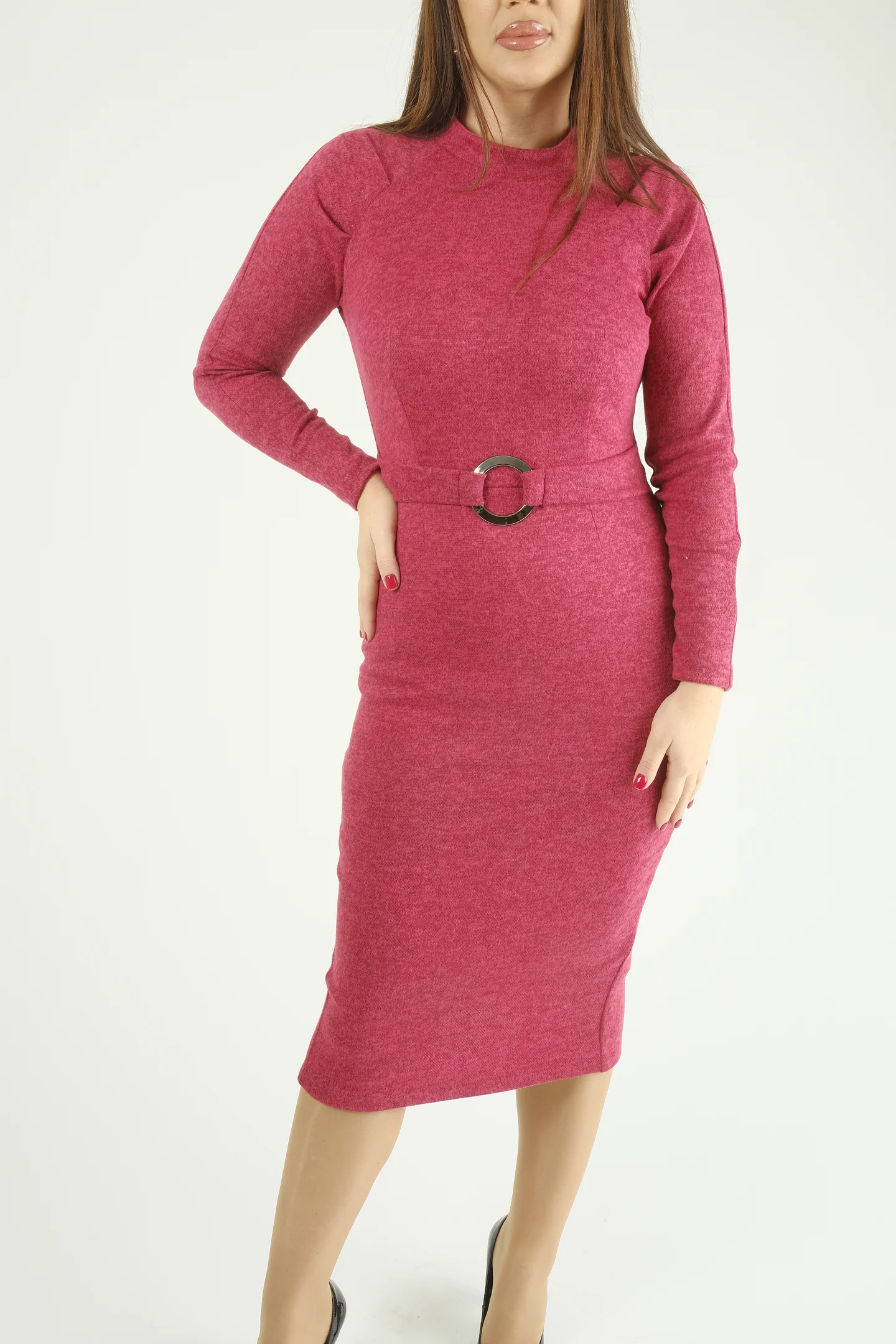 Rochie midi din jerse elegantă – ANAIL Fashion [4]