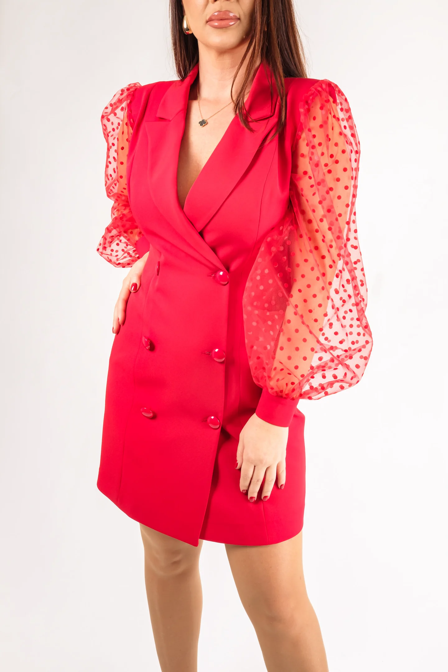 Rochie sacou eleganta cu maneci bufante [4]