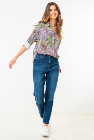 Blugi - Blugi dama clasici din denim albastru-croiala moderna si confortabila