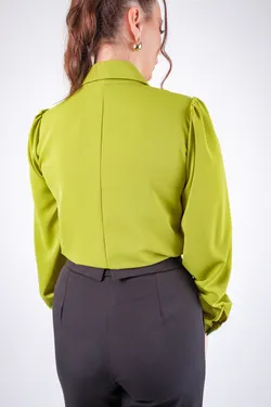 Camasa eleganta cu detaliu la guler si nasturi decorativi [5]