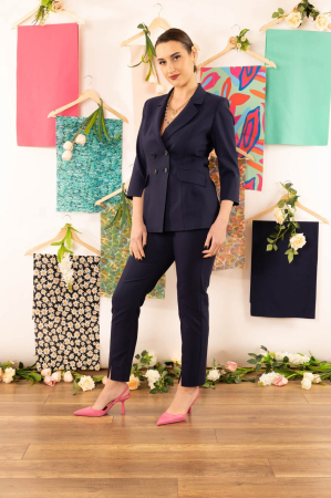 COSTUME - Costum damă GART  elegant cu sacou cambrat și pantaloni conici