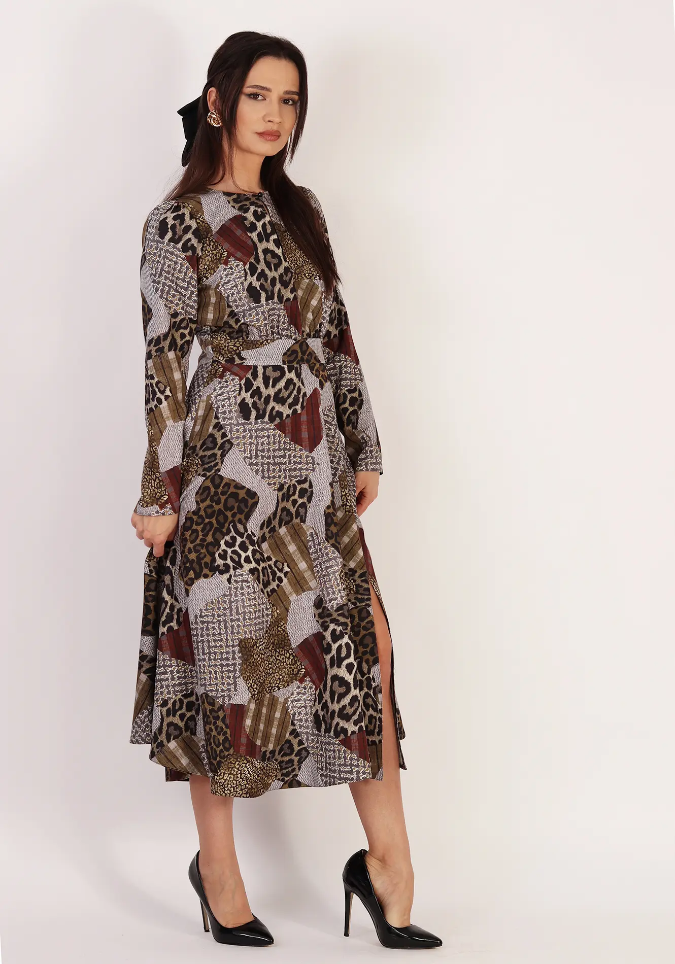 Rochie clos leopard eleganta [2]
