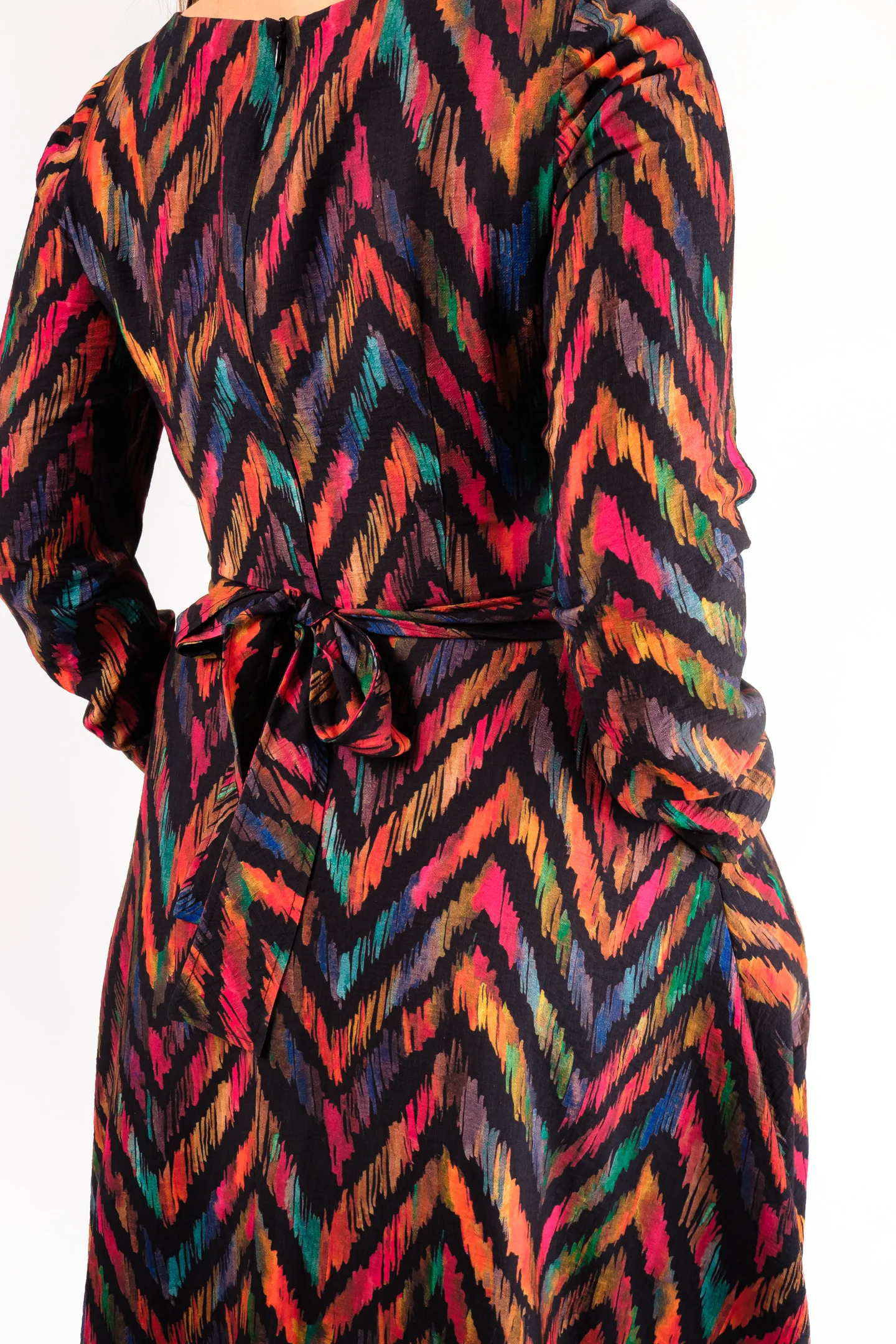 Rochie eleganta multicolora cu imrimeu geometric-ANAIL Fashion [5]