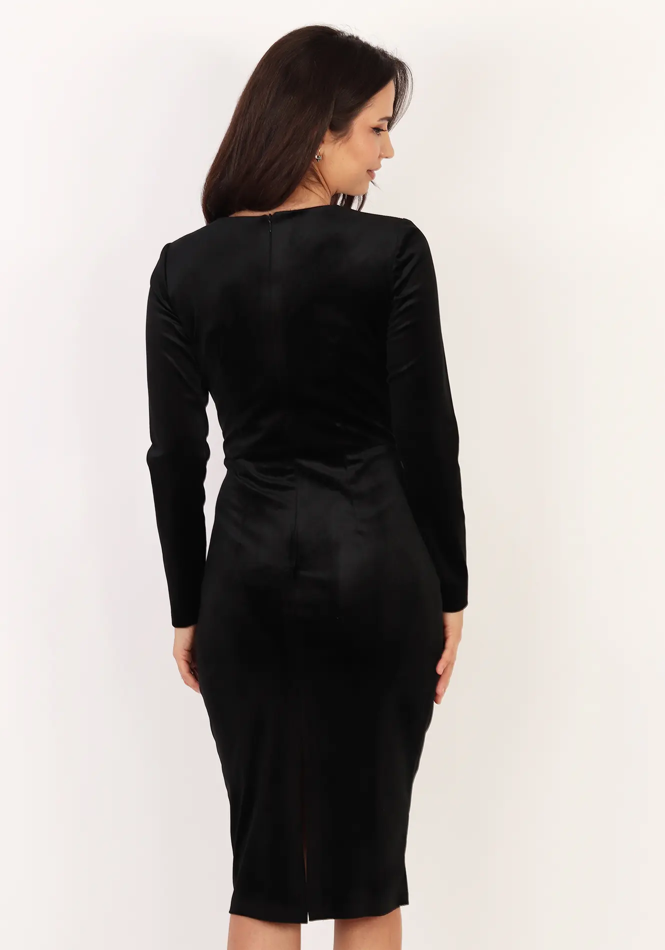 Rochie eleganta tip creoin din catifea cu drapaj [2]