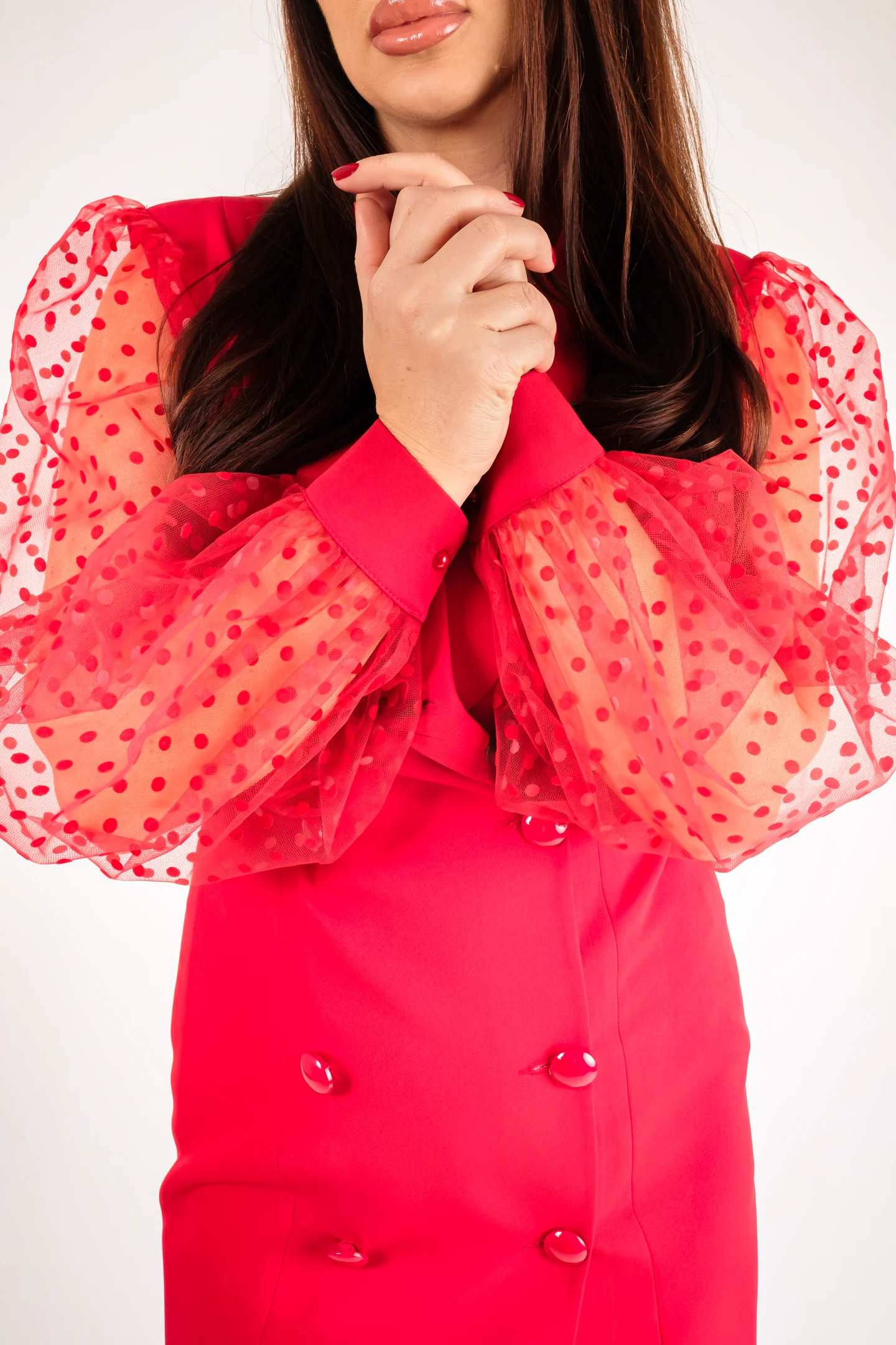 Rochie sacou eleganta cu maneci bufante [5]