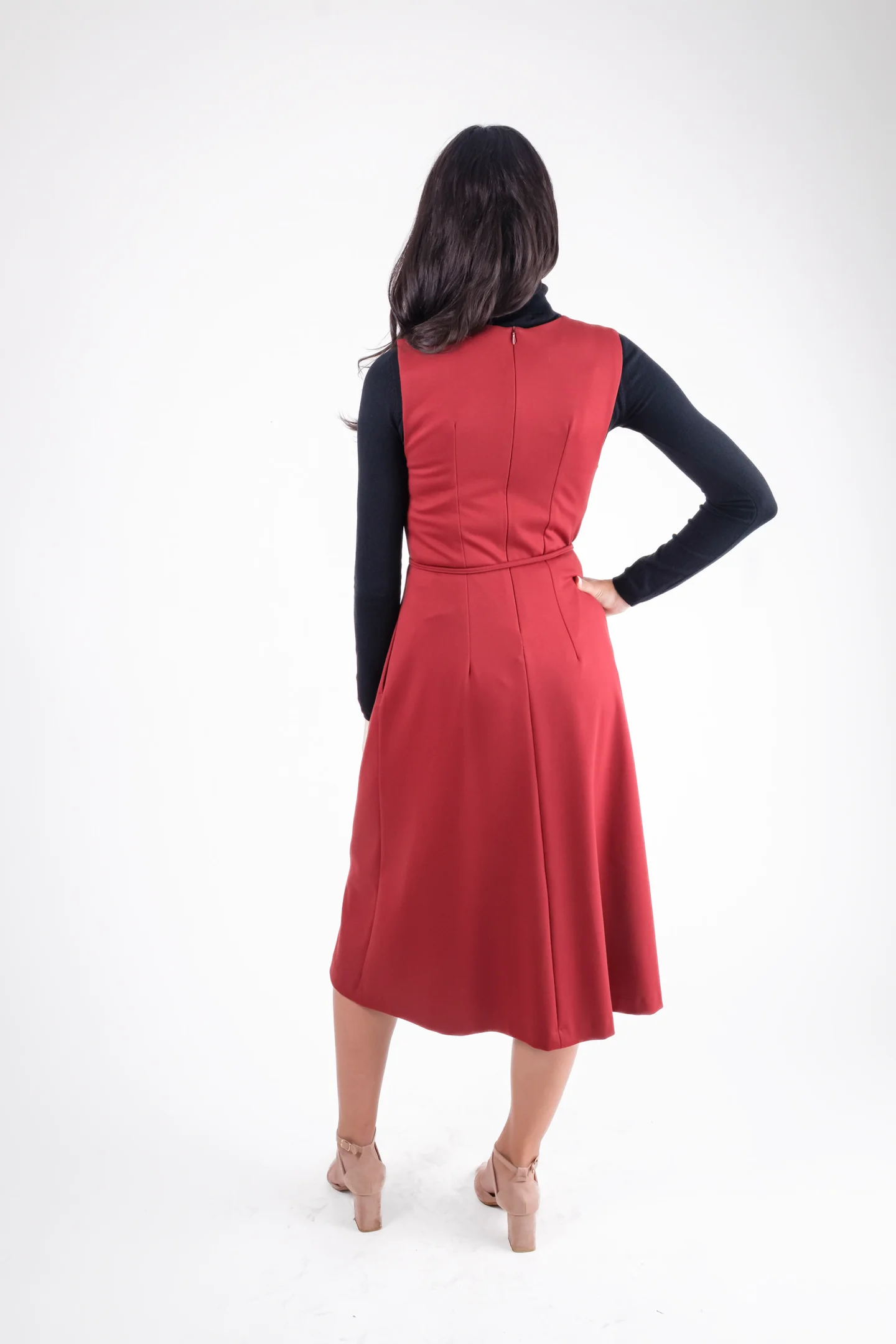 Sarafan midi din stofa ci cordon-elegant si versatil [3]