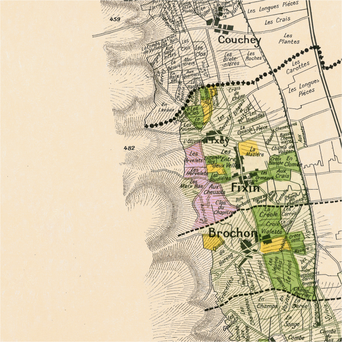 La Côte de Beaune wine map. [8]