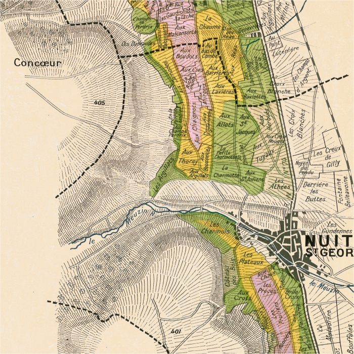 La Côte de Beaune wine map. [7]