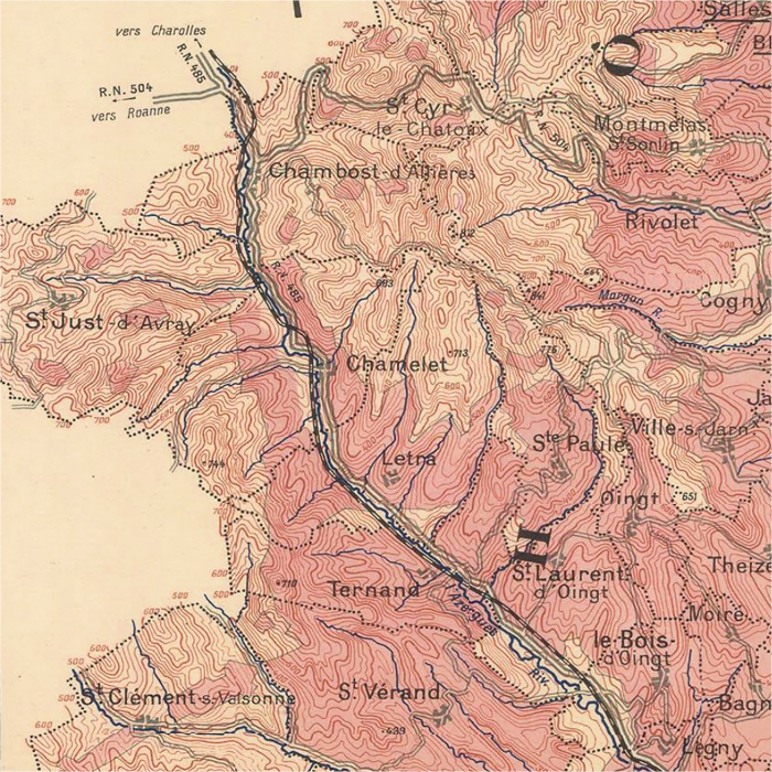 Le Beaujolais wine map [5]