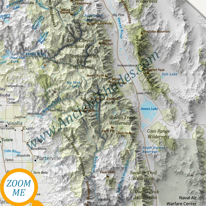 California Cold Relief Map – Topographical Wall Art [3]