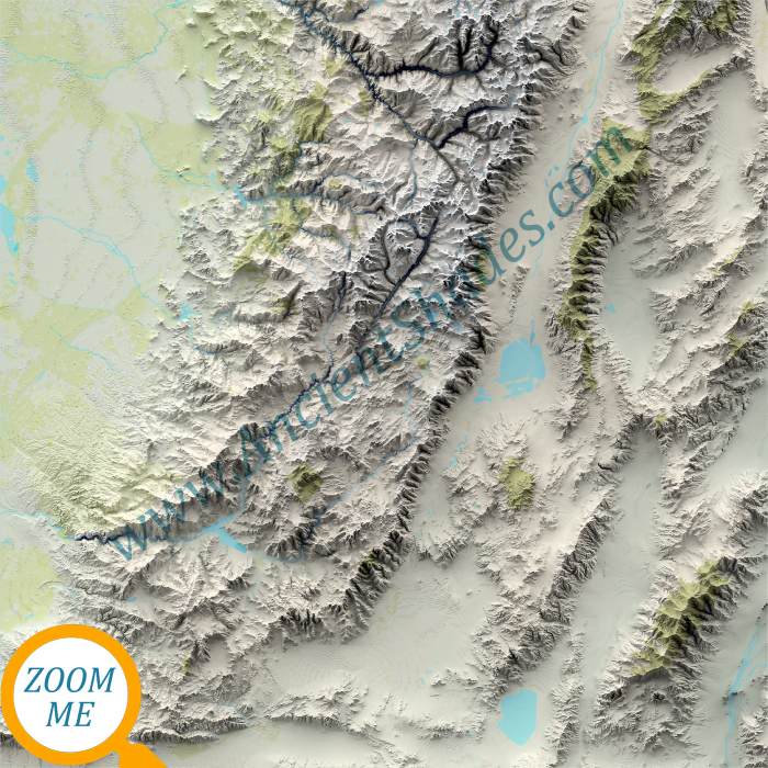 Minimalist relief map of California [5]