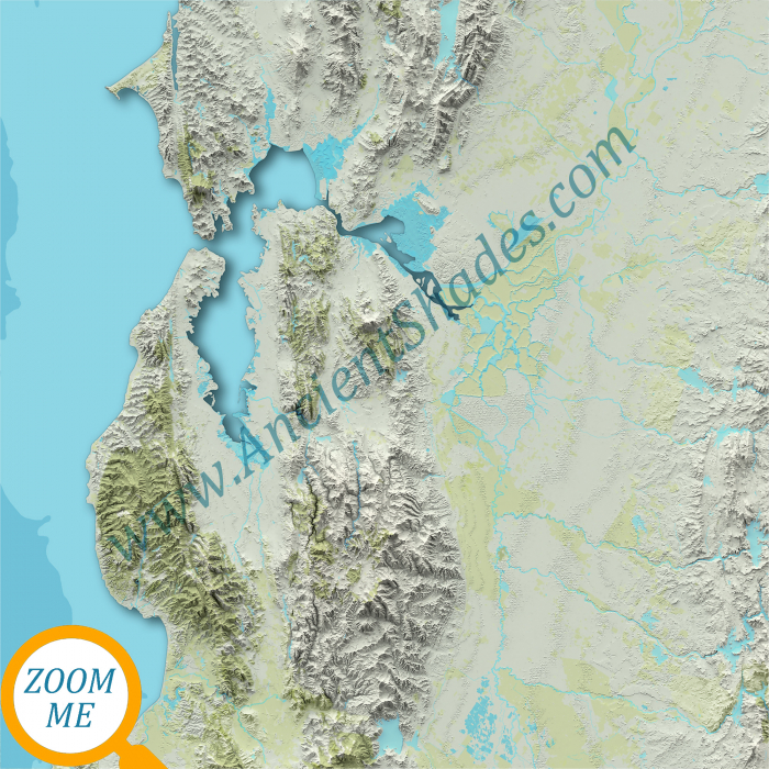 Minimalist relief map of California [4]
