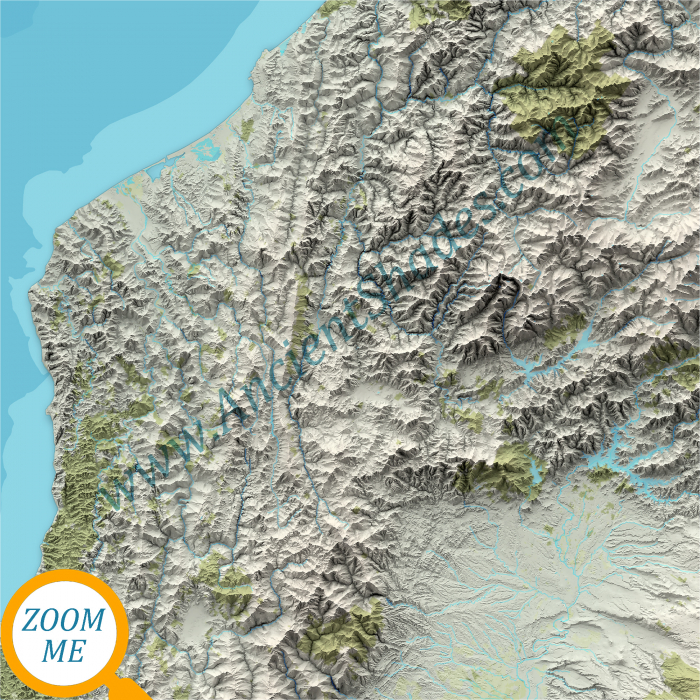 Minimalist relief map of California [3]