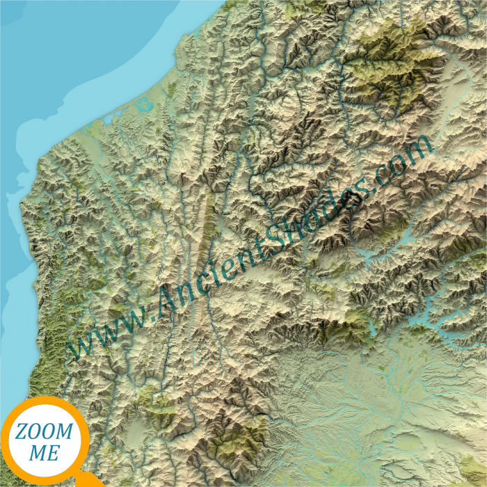 California Minimalist Warm Map – Decorative Relief Poster [3]
