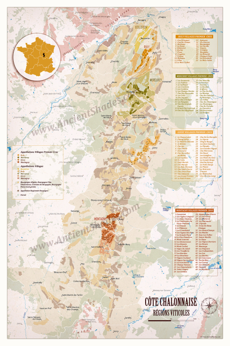 Côte Chalonnaise AOC map [2]