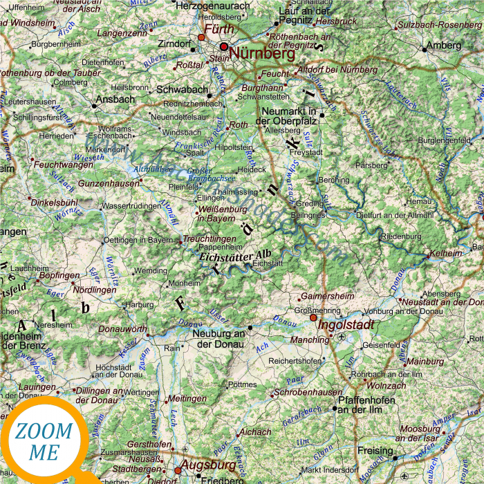Minimalist relief map of Germany [3]