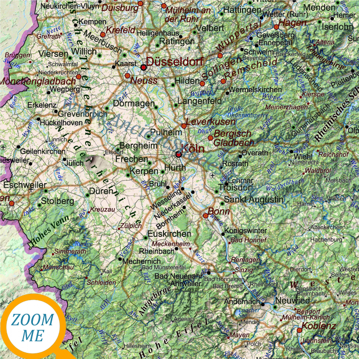 Minimalist relief map of Germany [4]