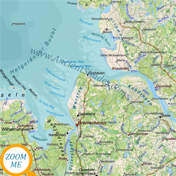 Minimalist relief map of Germany [5]